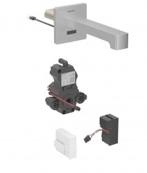 GEBERIT - Brenta Elektronická umyvadlová baterie pod omítku, síťové napájení, easy to clean, kartáčovaná nerez (116.272.SN.1)