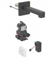 GEBERIT - Brenta Elektronická umyvadlová baterie pod omítku, síťové napájení, easy to clean, matná černá (116.272.14.1)