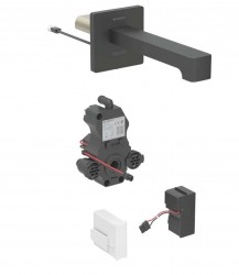 GEBERIT - Brenta Elektronická umyvadlová baterie pod omítku, síťové napájení, easy to clean, matná černá (116.292.14.1)