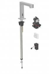 GEBERIT - Brenta Elektronická umyvadlová baterie, síťové napájení, easy to clean, kartáčovaná nerez (116.192.SN.1)