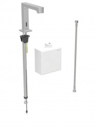 GEBERIT - Brenta Elektronický umyvadlový ventil, bateriové napájení, easy to clean, kartáčovaná nerez (116.174.SN.1)