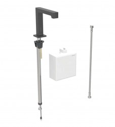 GEBERIT - Brenta Elektronický umyvadlový ventil, bateriové napájení, easy to clean, matná černá (116.173.14.1)