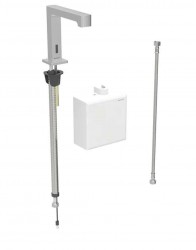 GEBERIT - Brenta Elektronický umyvadlový ventil, napájení z generátoru, easy to clean, kartáčovaná nerez (116.175.SN.1)