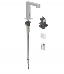 GEBERIT - Brenta Elektronický umyvadlový ventil, napájení z generátoru, easy to clean, kartáčovaná nerez (116.195.SN.1)