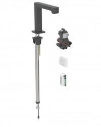 GEBERIT - Brenta Elektronický umyvadlový ventil, napájení z generátoru, easy to clean, matná černá (116.195.14.1)