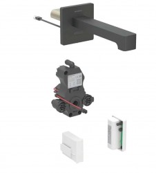 GEBERIT - Brenta Elektronický umyvadlový ventil pod omítku, napájení z generátoru, easy to clean, matná černá (116.275.14.1)