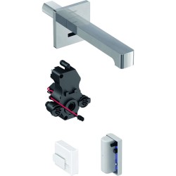 GEBERIT - Brenta Elektronický umyvadlový ventil pod omítku, pro studenou vodu, napájení z generátoru, easy to clean, chrom (116.275.21.1)