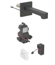 GEBERIT - Brenta Elektronický umyvadlový ventil pod omítku, pro studenou vodu, síťové napájení, easy to clean, matná černá (116.271.14.1)