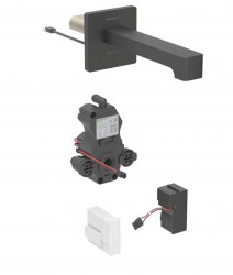 GEBERIT - Brenta Elektronický umyvadlový ventil pod omítku, síťové napájení, easy to clean, matná černá (116.271.14.1)