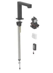 GEBERIT - Brenta Elektronický umyvadlový ventil, pro studenou vodu, bateriové napájení, easy to clean, matná černá (116.193.14.1)