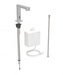 GEBERIT - Brenta Elektronický umyvadlový ventil, síťové napájení, easy to clean, kartáčovaný nerez (116.171.SN.1)