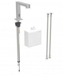 GEBERIT - Brenta Termostatická elektronická umyvadlová baterie, bateriové napájení, easy to clean, kartáčovaná nerez (116.178.SN.1)