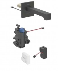 GEBERIT - Brenta Termostatická elektronická umyvadlová baterie pod omítku, síťové napájení, easy to clean, matná černá (116.297.14.1)