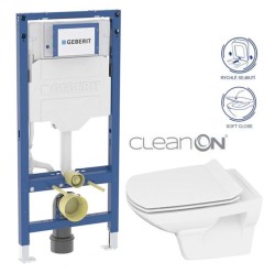 GEBERIT Duofix bez tlačidla + WC CERSANIT CLEANON CARINA + SEDADLO (111.300.00.6 CA3)