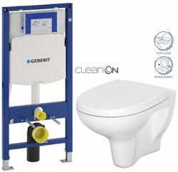 GEBERIT Duofix bez tlačítka + WC CERSANIT ARTECO CLEANON + SEDÁTKO (111.300.00.5 AT1)