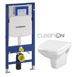 GEBERIT Duofix bez tlačítka + WC CERSANIT CLEANON CARINA  + SEDÁTKO (111.300.00.5 CA1)