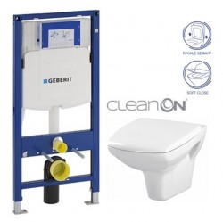 GEBERIT Duofix bez tlačítka + WC CERSANIT CLEANON CARINA + SEDÁTKO (111.300.00.5 CA2)