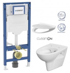 GEBERIT Duofix bez tlačítka + WC CERSANIT CLEANON PARVA + SEDÁTKO (111.300.00.6 PA2)