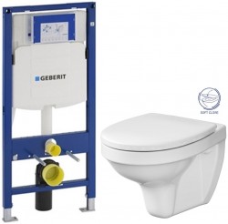 GEBERIT Duofix bez tlačítka + WC CERSANIT DELFI + SOFT SEDÁTKO (111.300.00.6 DE2)