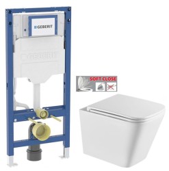 GEBERIT Duofix bez tlačítka + WC INVENA FLORINA /VÍROVÉ SPLACH/ WITH SOFT, včetně soft/close sedátka (111.300.00.6 FL1)