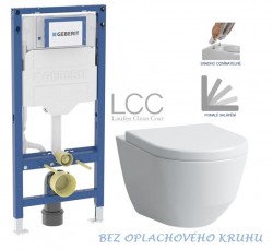 GEBERIT Duofix bez tlačítka + WC LAUFEN PRO LCC RIMLESS + SEDÁTKO (111.300.00.6 LP2)