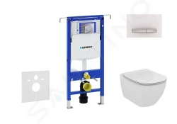 GEBERIT - Duofix Modul pro závěsné WC s tlačítkem Sigma50, alpská bílá + Ideal Standard Tesi - WC a sedátko (111.355.00.5 NF8)