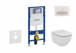 GEBERIT - Duofix Set předstěnové instalace, klozetu a sedátka Ideal Standard Tesi, tlačítka Sigma50, Aquablade, SoftClose, alpská bílá (111.300.00.5 NU8)