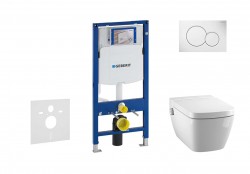 GEBERIT - Duofix Set předstěnové instalace, klozetu a sedátkaTece One, tlačítka Sigma01, Rimless, SoftClose, alpská bílá (111.300.00.5 NT1)