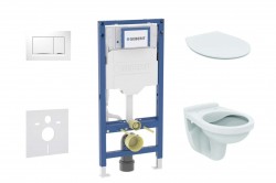 GEBERIT - Duofix Set předstěnové instalace, klozetu Alpha a sedátka softclose, tlačítko Sigma20, bílá/chrom (SANI11CD3104)