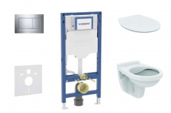 GEBERIT - Duofix Set předstěnové instalace, klozetu Alpha a sedátka softclose, tlačítko Sigma20, chrom (SANI11CD1105)