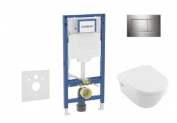 GEBERIT - Duofix Set předstěnové instalace, klozetu Architectura a sedátka softclose, tlačítko Sigma30, chrom (SANI11CK1105)