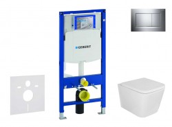 GEBERIT - Duofix Set předstěnové instalace, klozetu Arkas a sedátka softclose, tlačítko Sigma30, chrom (SANI11CA1112)