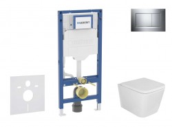GEBERIT - Duofix Set předstěnové instalace, klozetu Arkas a sedátka softclose, tlačítko Sigma30, chrom (SANI11CA1112B)