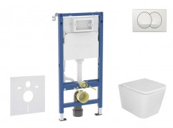 GEBERIT - Duofix Set předstěnové instalace, klozetu Arkas I a sedátka softclose, tlačítko Delta, bílá (SANI11CA3158B)