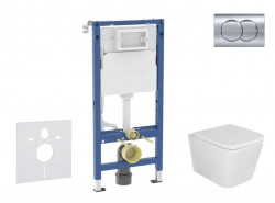 GEBERIT - Duofix Set předstěnové instalace, klozetu Arkas I a sedátka softclose, tlačítko Delta01, lesklý chrom (SANI11CA1138B)