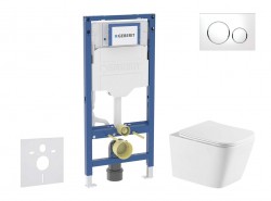 GEBERIT - Duofix Set předstěnové instalace, klozetu Arkas I a sedátka softclose, tlačítko Sigma20, bílá/chrom (SANI11CA31140)