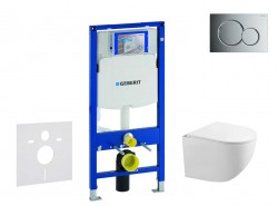 GEBERIT - Duofix Set předstěnové instalace, klozetu Gaia a sedátka softclose, tlačítko Sigma01, lesklý chrom (SANI11CA1126)