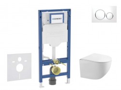 GEBERIT - Duofix Set předstěnové instalace, klozetu Gaia a sedátka softclose, tlačítko Sigma20, bílá/chrom (SANI11CA3118B)