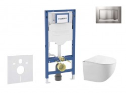 GEBERIT - Duofix Set předstěnové instalace, klozetu Gaia a sedátka softclose, tlačítko Sigma20, chrom mat/chrom (SANI11CA1128B)