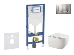 GEBERIT - Duofix Set předstěnové instalace, klozetu Gaia a sedátka softclose, tlačítko Sigma30, chrom mat/chrom (SANI11CA1134B)