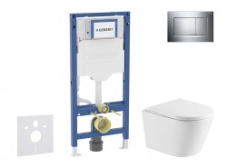 GEBERIT - Duofix Set předstěnové instalace, klozetu Nefia a sedátka softclose, tlačítko Sigma20, chrom (SANI11CA1162)
