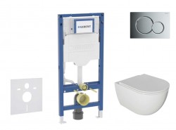 GEBERIT - Duofix Set předstěnové instalace, klozetu Oudee a sedátka softclose, tlačítko Sigma01, lesklý chrom (SANI11CA1120B)