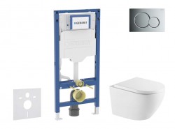 GEBERIT - Duofix Set předstěnové instalace, klozetu Oudee a sedátka softclose, tlačítko Sigma01, lesklý chrom (SANI11CA1167)