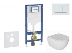 GEBERIT - Duofix Set předstěnové instalace, klozetu Oudee a sedátka softclose, tlačítko Sigma20, bílá/bílá mat (SANI11CA3135B)