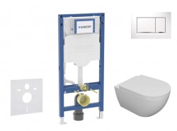 GEBERIT - Duofix Set předstěnové instalace, klozetu Oudee a sedátka softclose, tlačítko Sigma20, bílá/chrom (SANI11CA3101B)