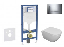 GEBERIT - Duofix Set předstěnové instalace, klozetu Oudee a sedátka softclose, tlačítko Sigma20, chrom (SANI11CA1101B)