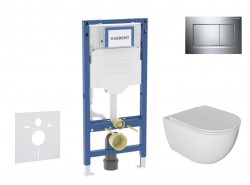 GEBERIT - Duofix Set předstěnové instalace, klozetu Oudee a sedátka softclose, tlačítko Sigma20, chrom (SANI11CA1121B)