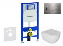 GEBERIT - Duofix Set předstěnové instalace, klozetu Oudee a sedátka softclose, tlačítko Sigma20, nerez (SANI11CA6101)