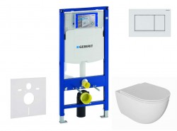 GEBERIT - Duofix Set předstěnové instalace, klozetu Oudee a sedátka softclose, tlačítko Sigma30, bílá/bílá mat (SANI11CA3135)
