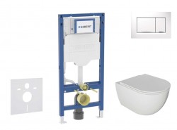 GEBERIT - Duofix Set předstěnové instalace, klozetu Oudee a sedátka softclose, tlačítko Sigma30, bílá/chrom (SANI11CA3115B)